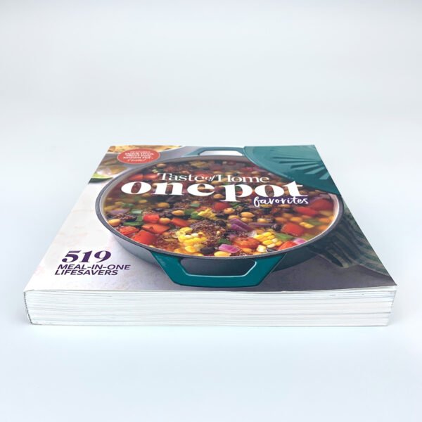 paperback cookbook with 4 color printed