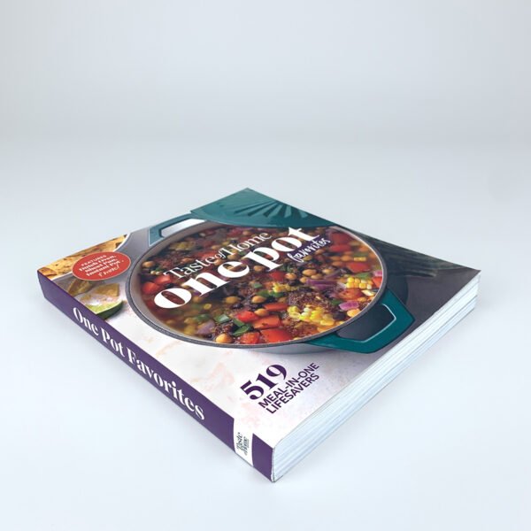 paperback cookbook with 4 color printed