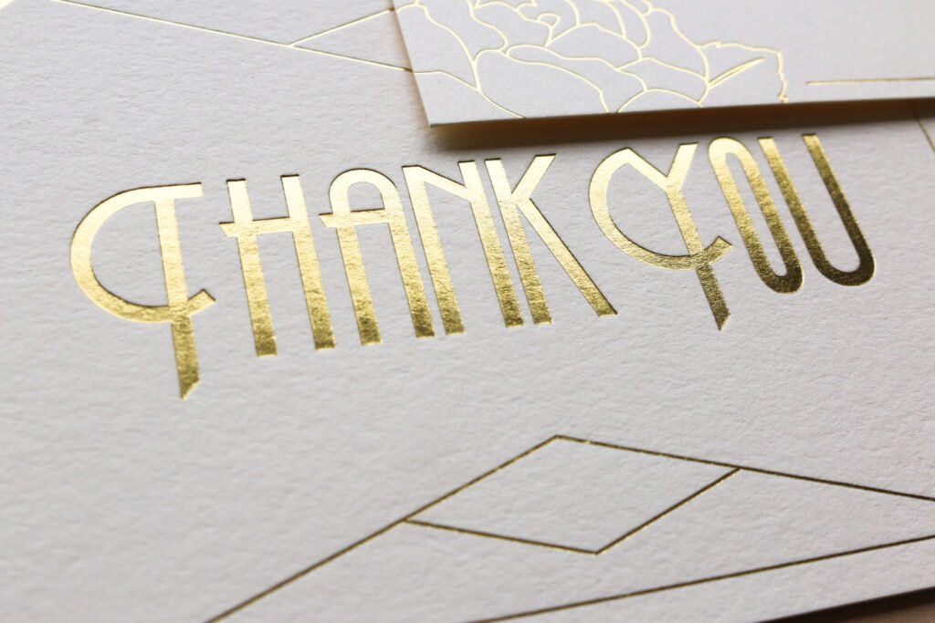 foil stamping on paper